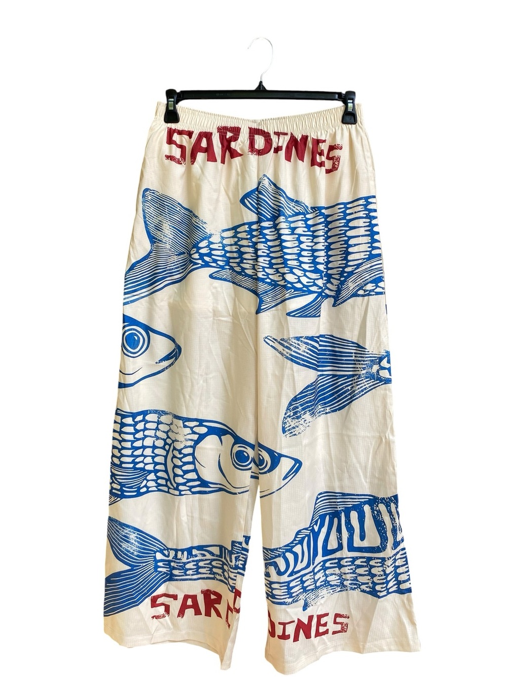 New Viral Nice To Meet You Sardine Pants Wide Leg High Rise Size Large Blue